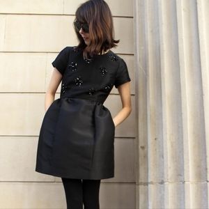 Kate Spade jeweled little black party dress